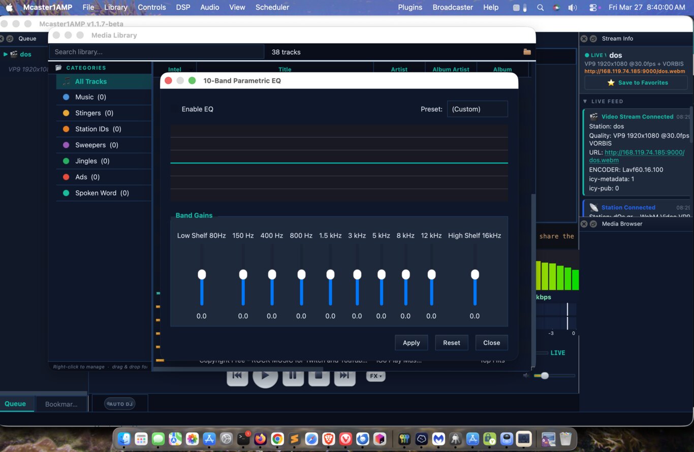 10-band parametric EQ